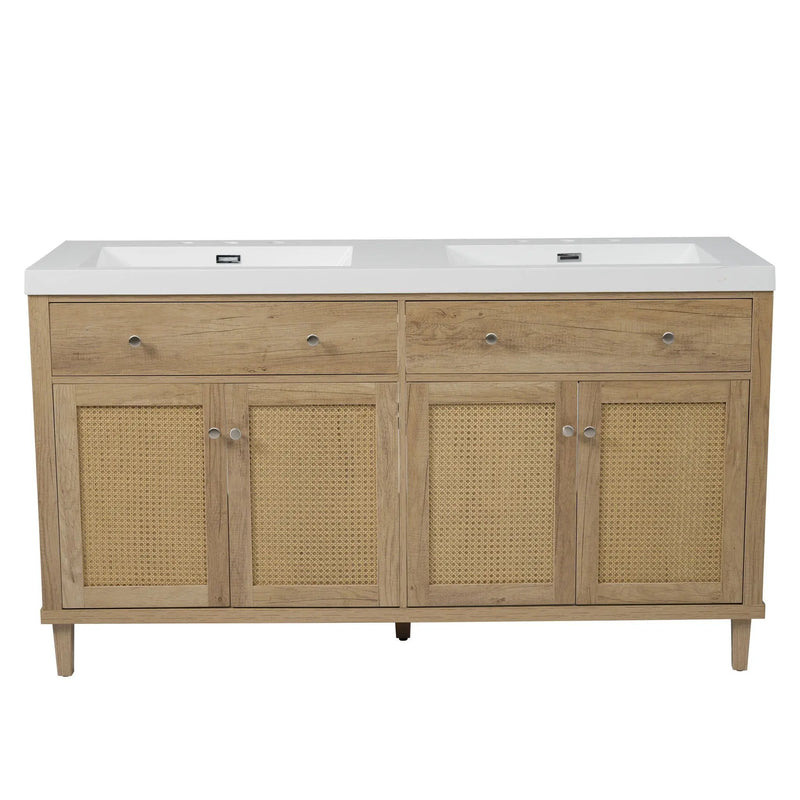 Bathroom Vanity With Double Sink, Large Storage Space by HouseOfZazla