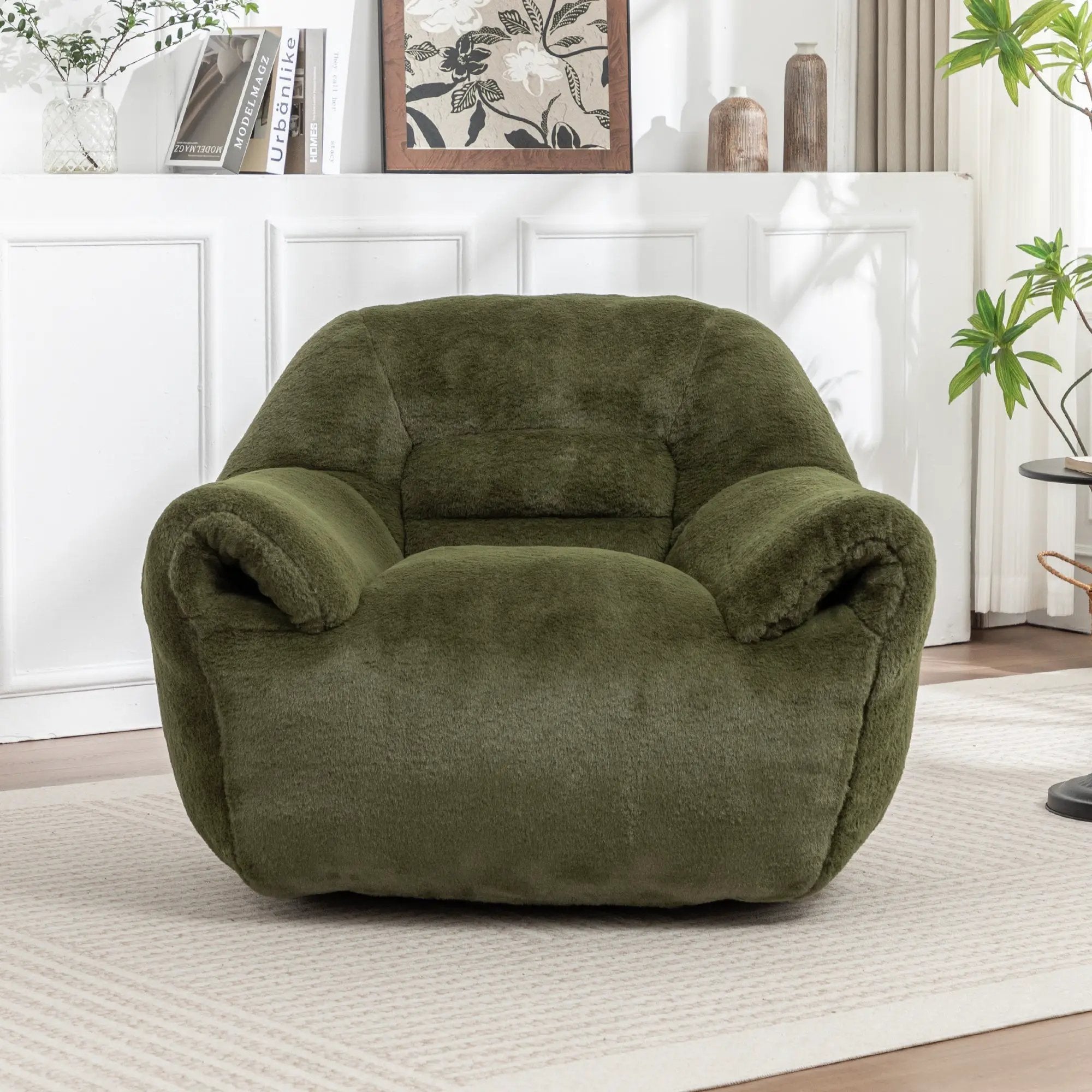 Comfy Faux Fur Bean Bag Chair by HouseOfZazla
