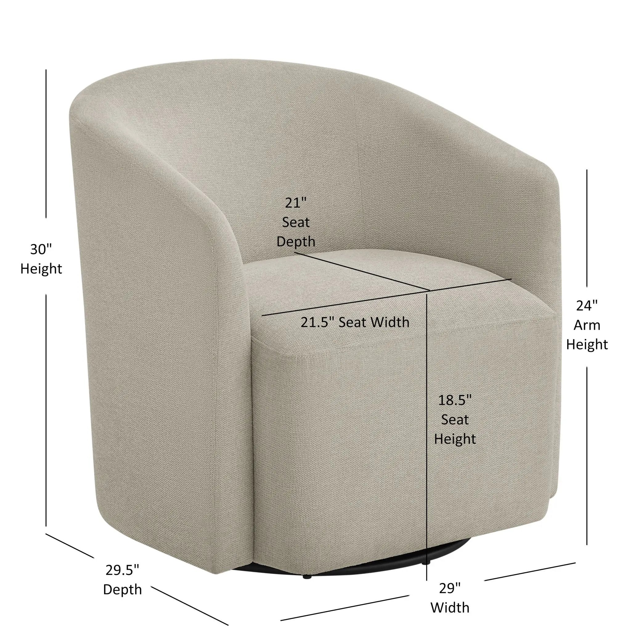 Ardena - Modern Swivel Barrel Chair by HouseOfZazla
