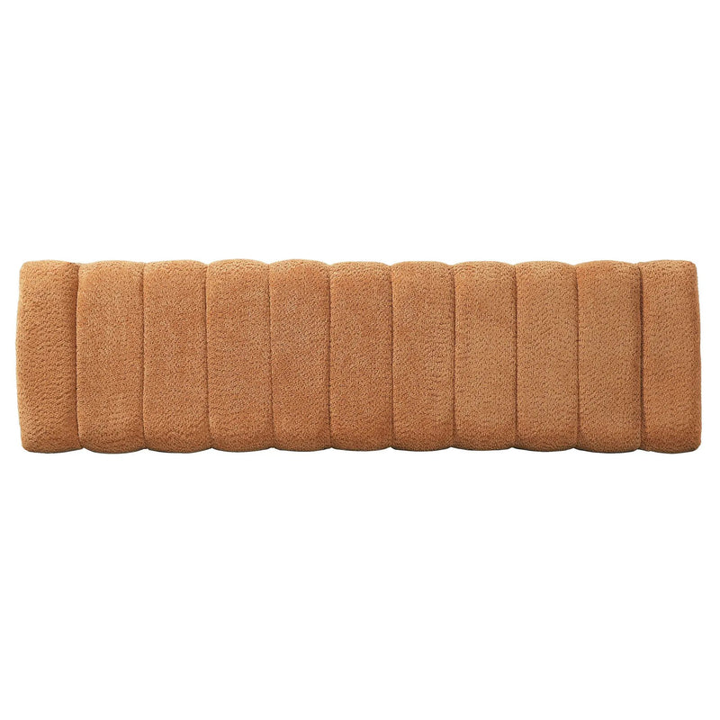 63-Inch Modern Minimalist Multi-Functional Boucle Bench in Orange by HouseOfZazla