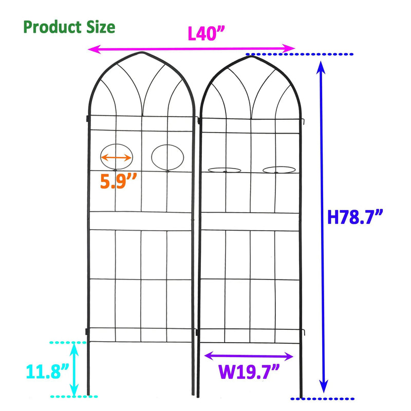 Metal Garden Trellis Rustproof Trellis For Climbing Plant, Outdoor Flower Support by HouseOfZazla