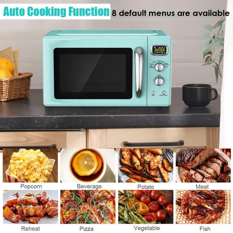 0.9 Cu.ft Retro Countertop Compact Microwave Oven by DirectDeals