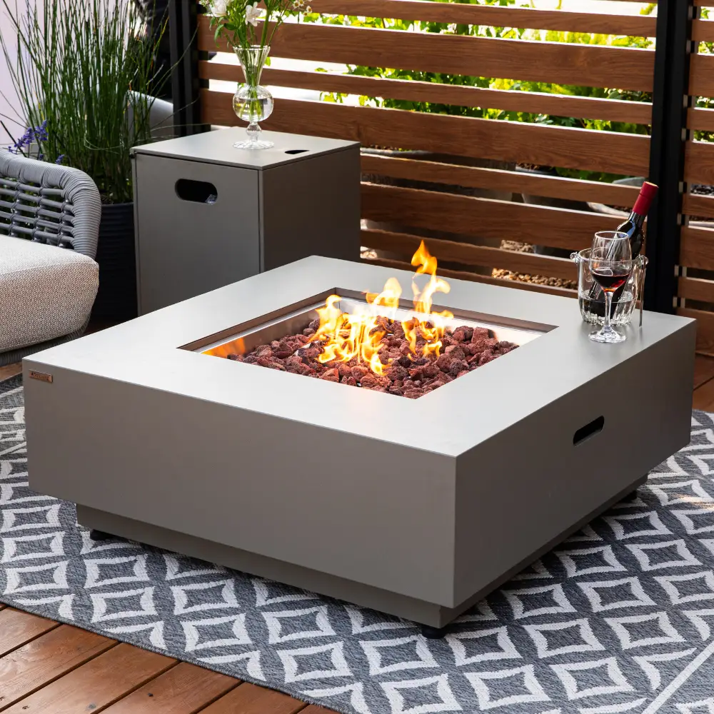 Propane Fire Pit Table Outdoor 50,000 BTU Firepits for Outside CSA Certified by EnvelorHome