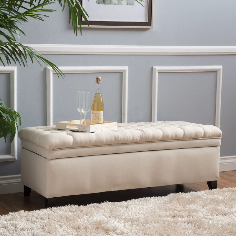 Juliana Storage Ottoman With Birch Legs by HouseOfZazla