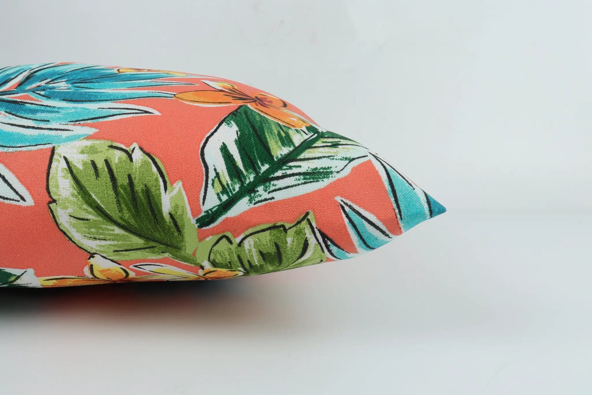 2 Pack Outdoor Throw Pillows, Waterproof & Fade-Resistant Patio Cushions (18x18 Inch, Bright Coral Pink) by HouseOfZazla