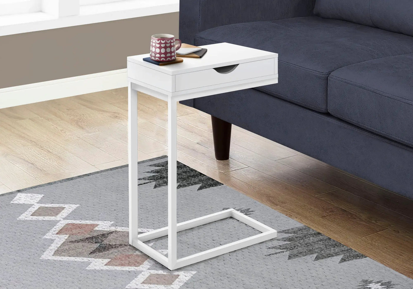 Accent Table, C - Shaped Contemporary Elegant Desig by Unique Piece Furniture
