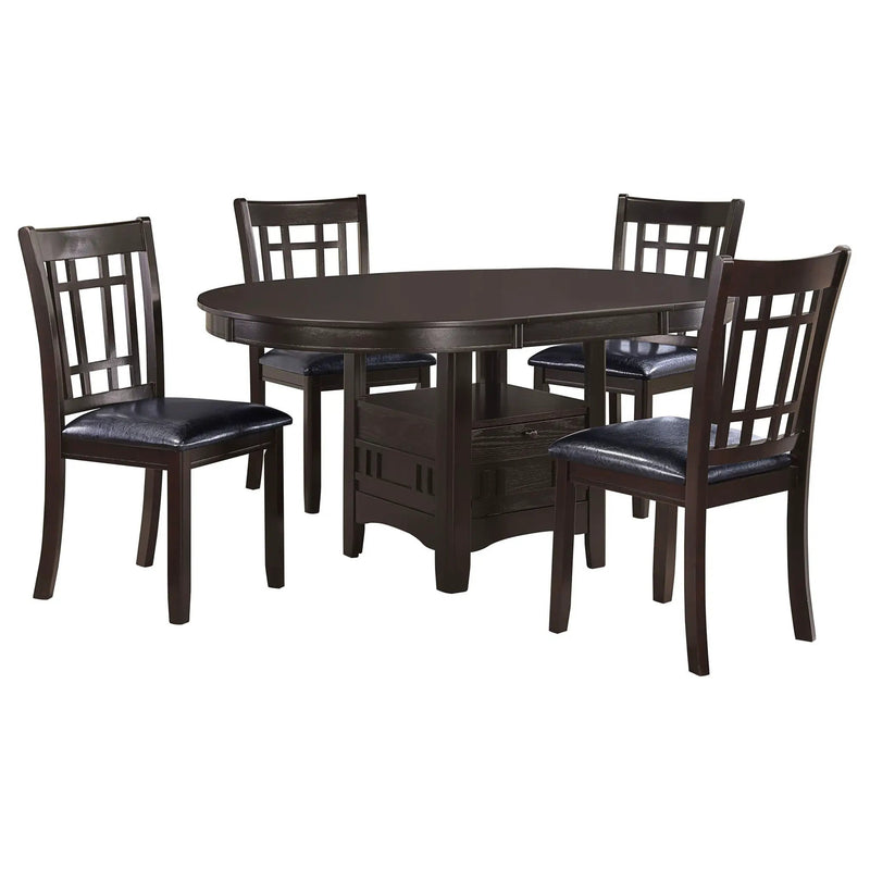 Lavon 5-piece Oval Extension Leaf Dining Set Espresso by Unique Piece Furniture