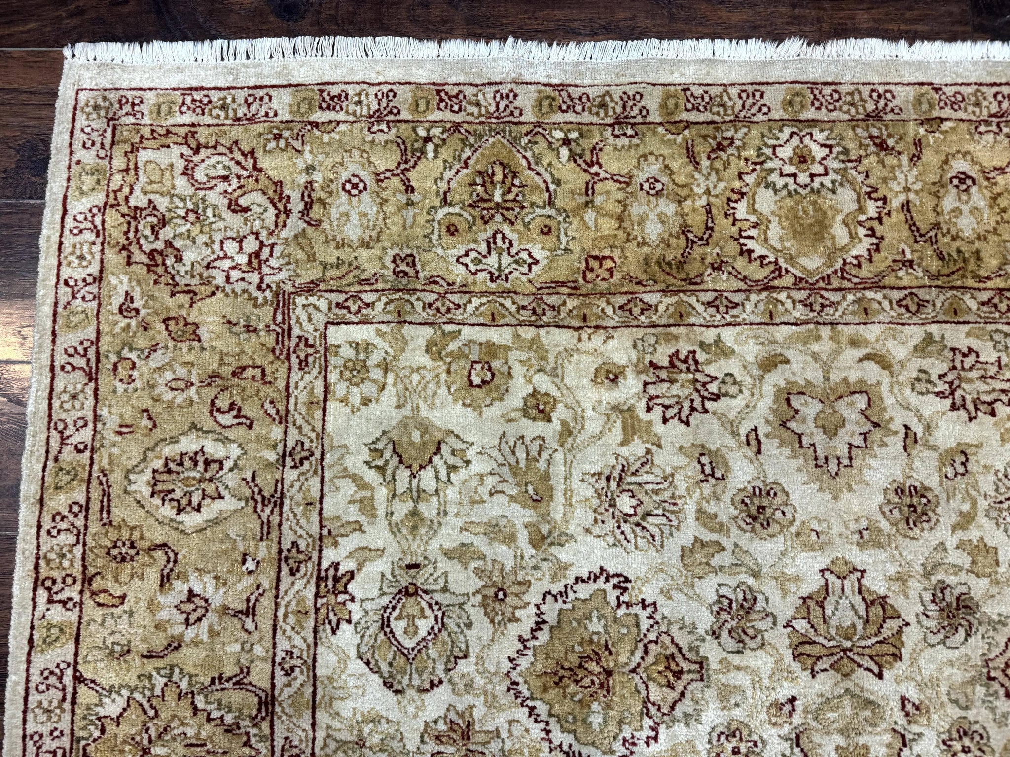 Turkish Oushak Rug 6x9, Vintage, Beige by Jewel Rugs