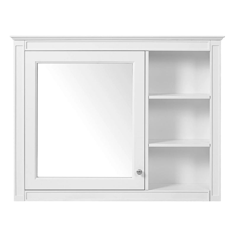 Wall Mounted Medicine Cabinet With Mirror, Adjustable Shelf - White by Unique Piece Furniture