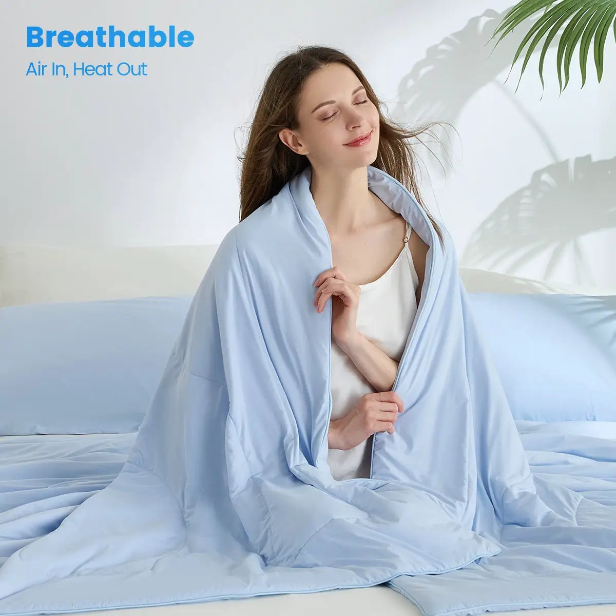 1-Piece 60x90" Cooling DA Comforter, Ice by HouseOfZazla
