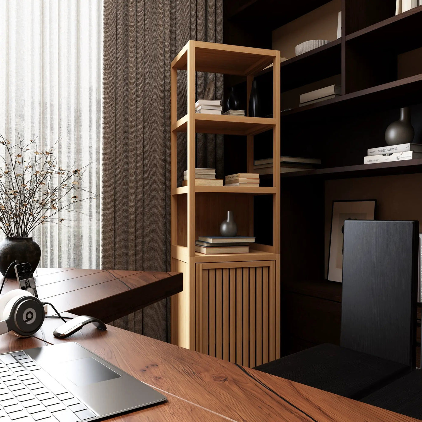 Storage Cabinet With Tall Tower, Multifunctional For Bathroom by Unique Piece Furniture