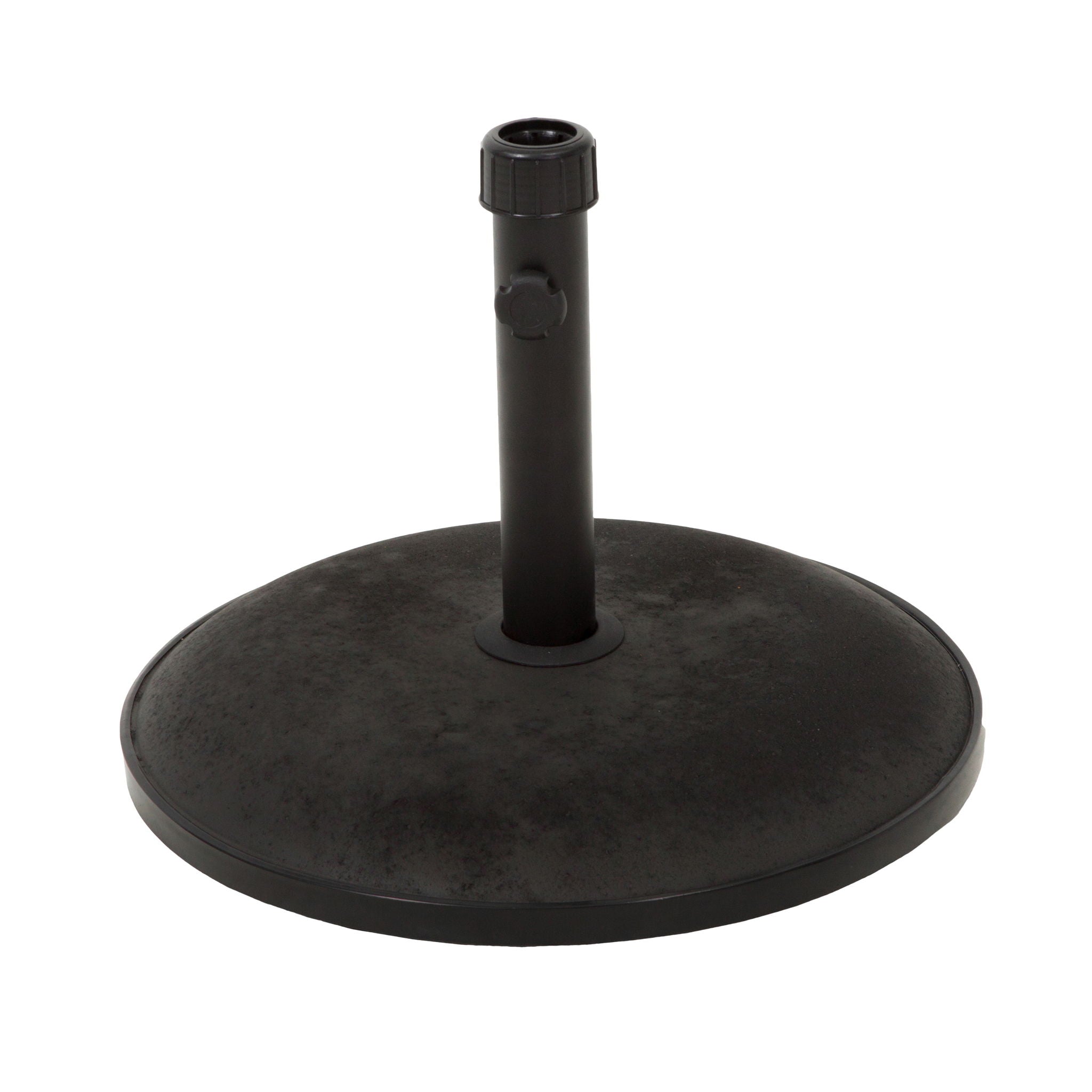Stylish Concrete Umbrella Base With Iron Support Pole - Black by HouseOfZazla