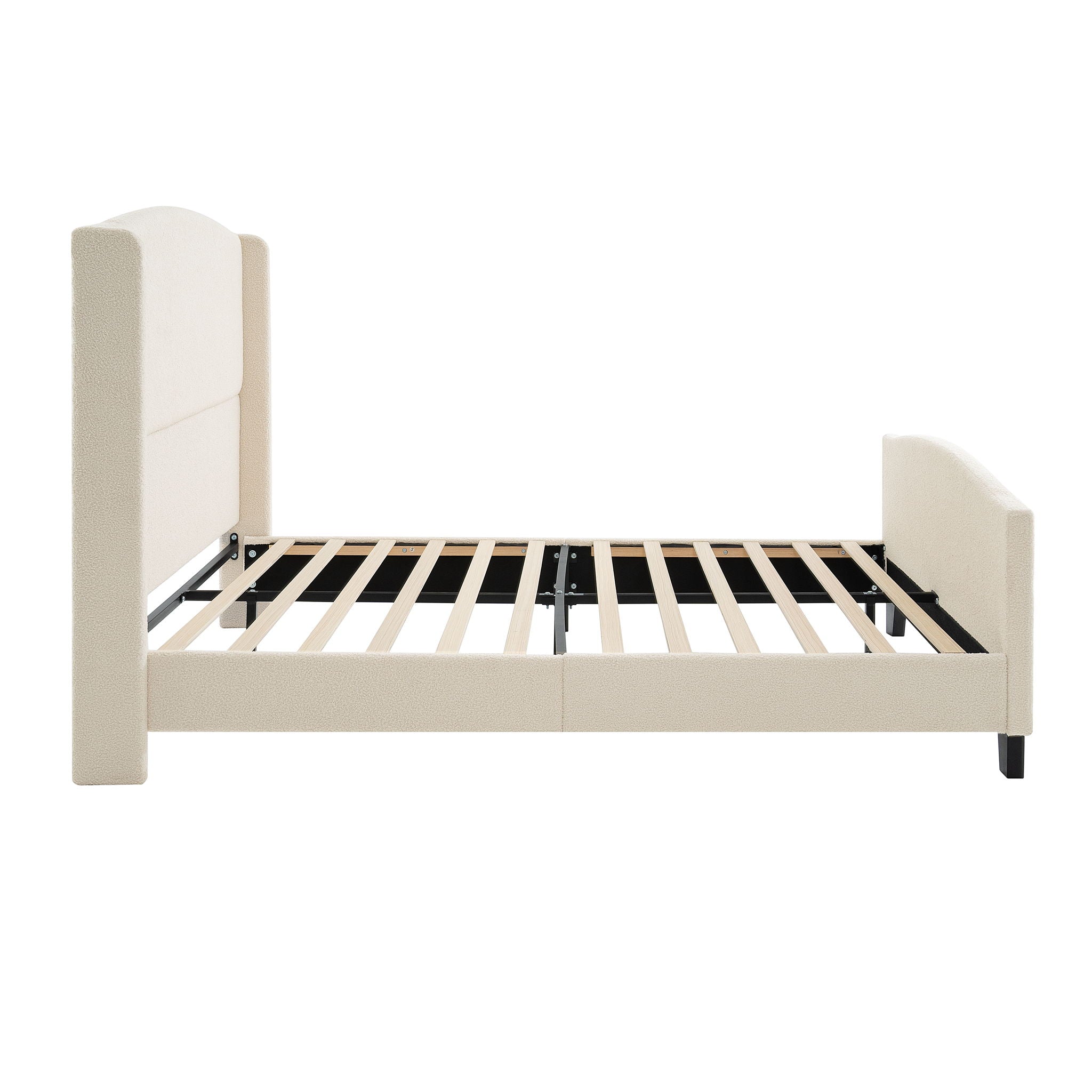 Platform Bed Frame With Tall Headboard And High Footboard by HouseOfZazla