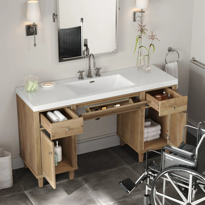 Bathroom Vanity With Sink, Spacious Storage Cabinet by HouseOfZazla