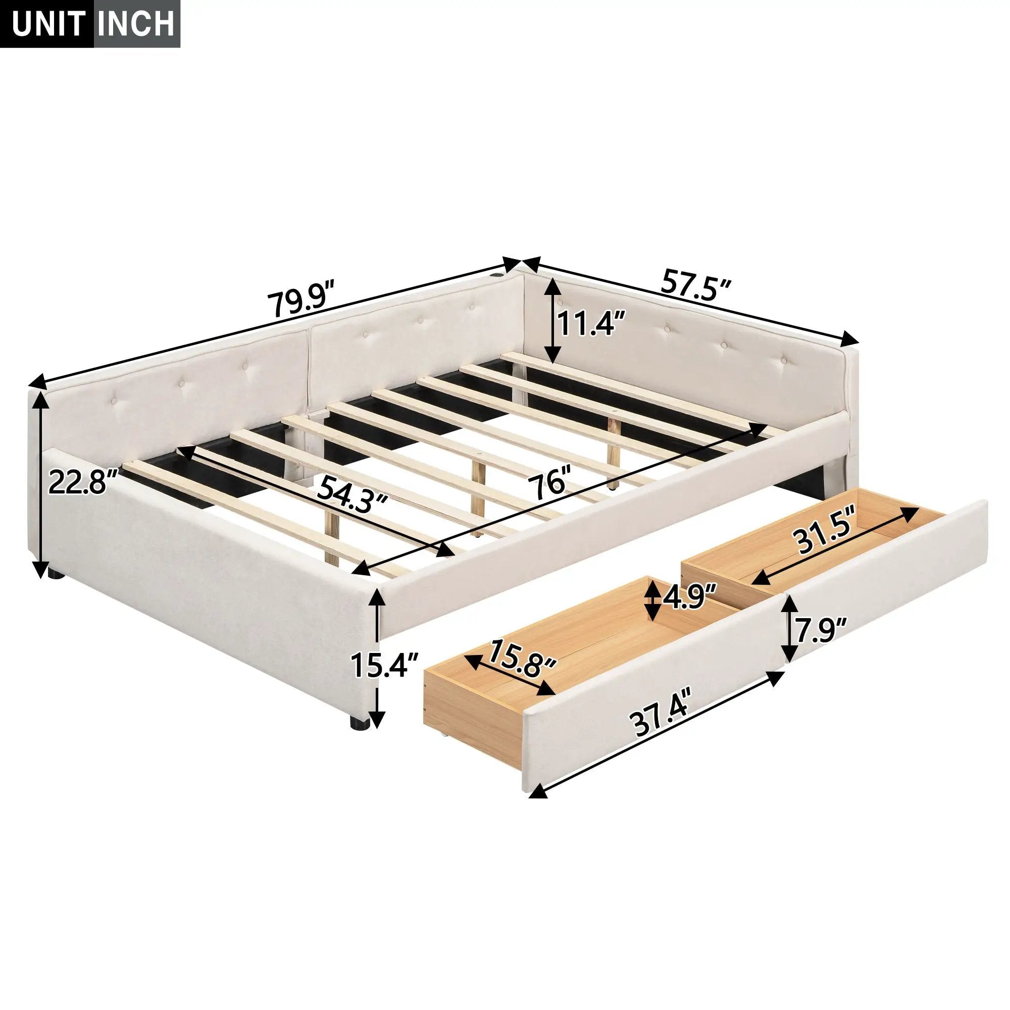 Platform Bed With USB Ports by HouseOfZazla