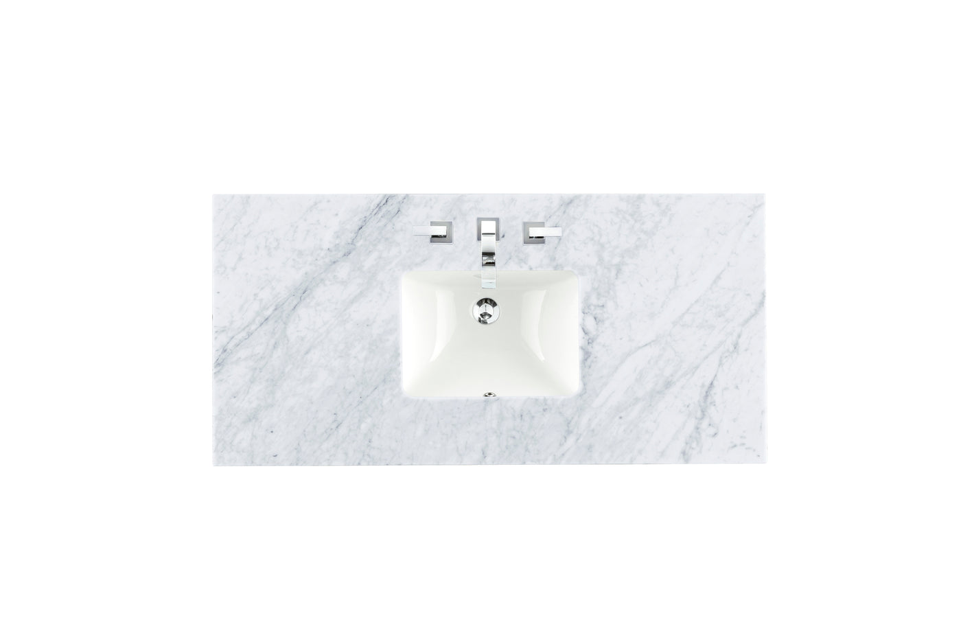 James Martin 48" Single Vanity Top with Carrara White countertop
