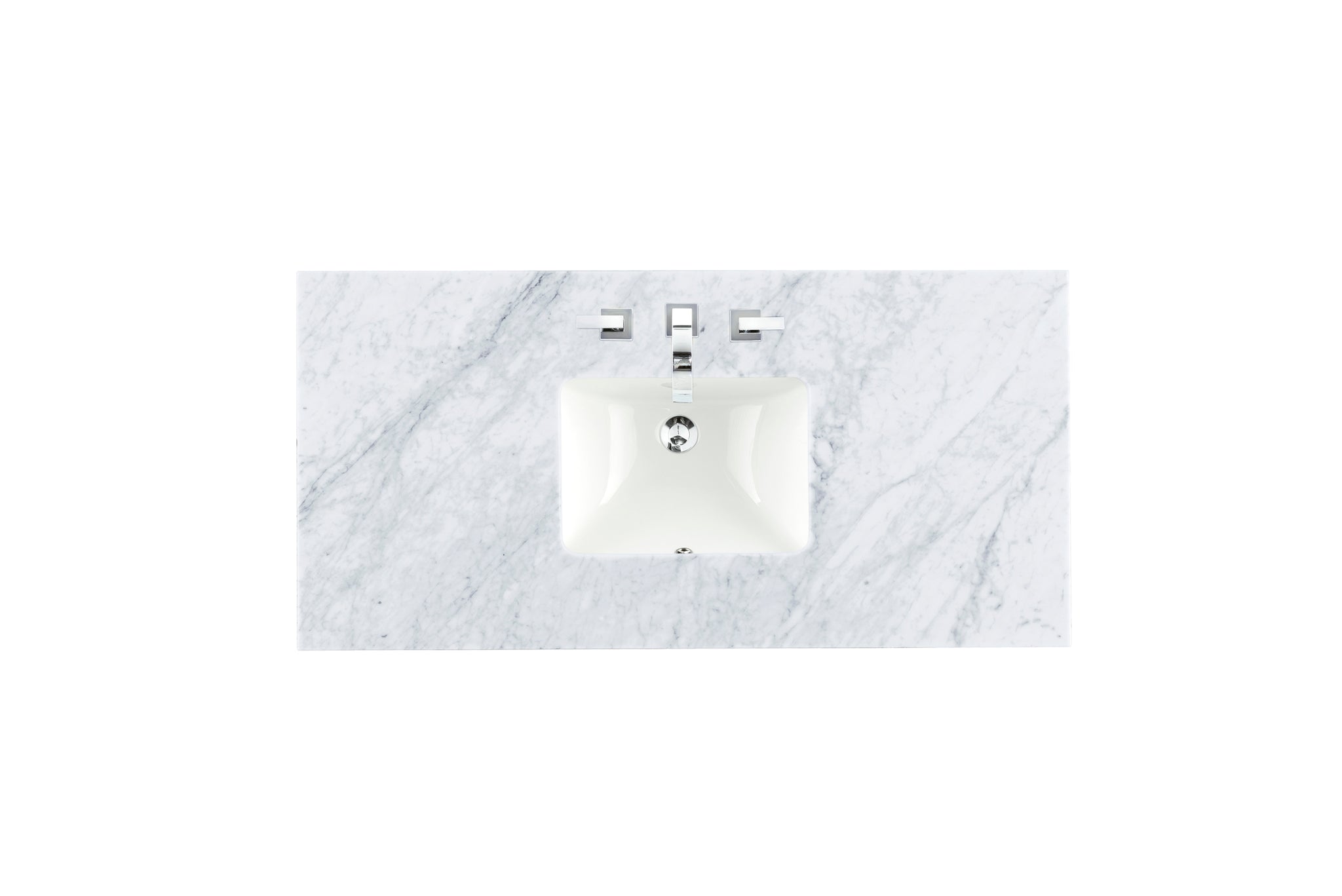 James Martin 48" Single Vanity Top with Carrara White countertop