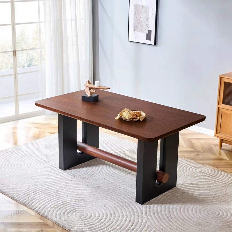 Compact Dining Table - Walnut / Black by HouseOfZazla