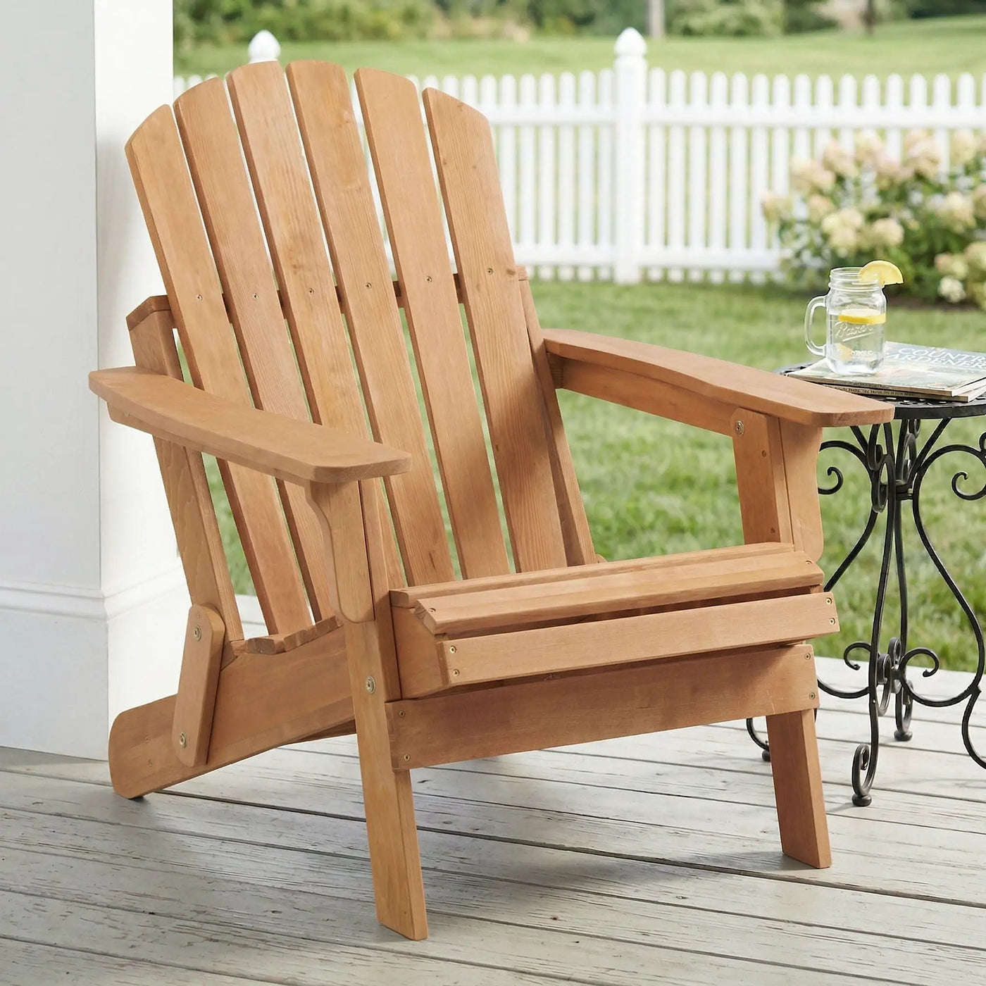 Oversize Outdoor Folding Adirondack Chair, Patio Chair For Garden by HouseOfZazla