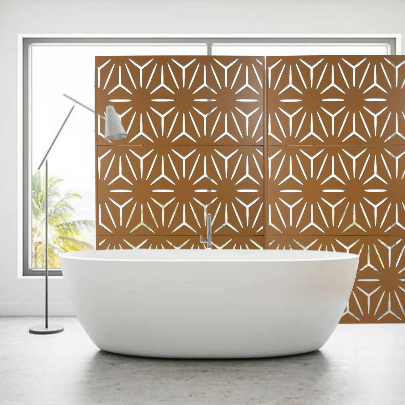 Outdoor & Indoor Metal Privacy Screen, Freestanding Decorative Panels by HouseOfZazla