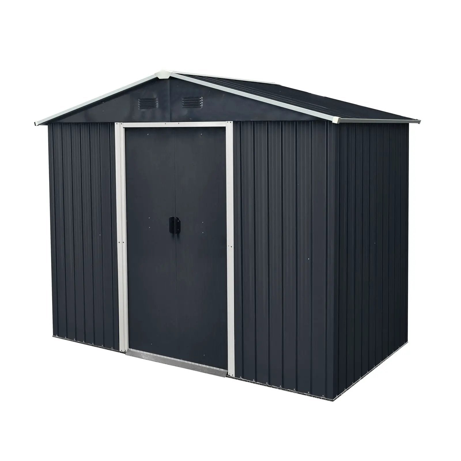 Outdoor Metal Storage Shed With Sliding Door And Foundation For Backyard, Patio, Lawn by HouseOfZazla
