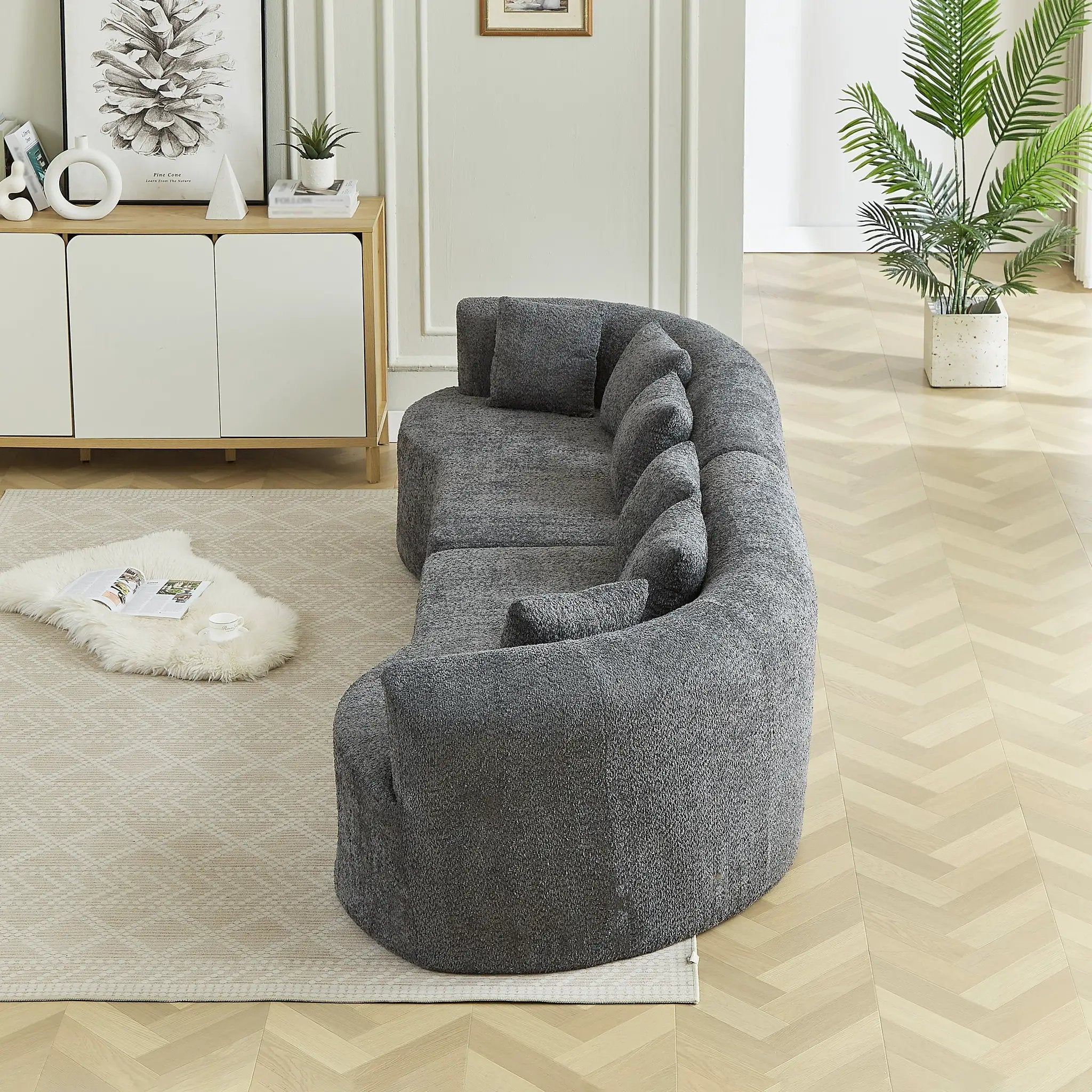 Curved Sectional Sofa - Oversized Modern Design by HouseOfZazla