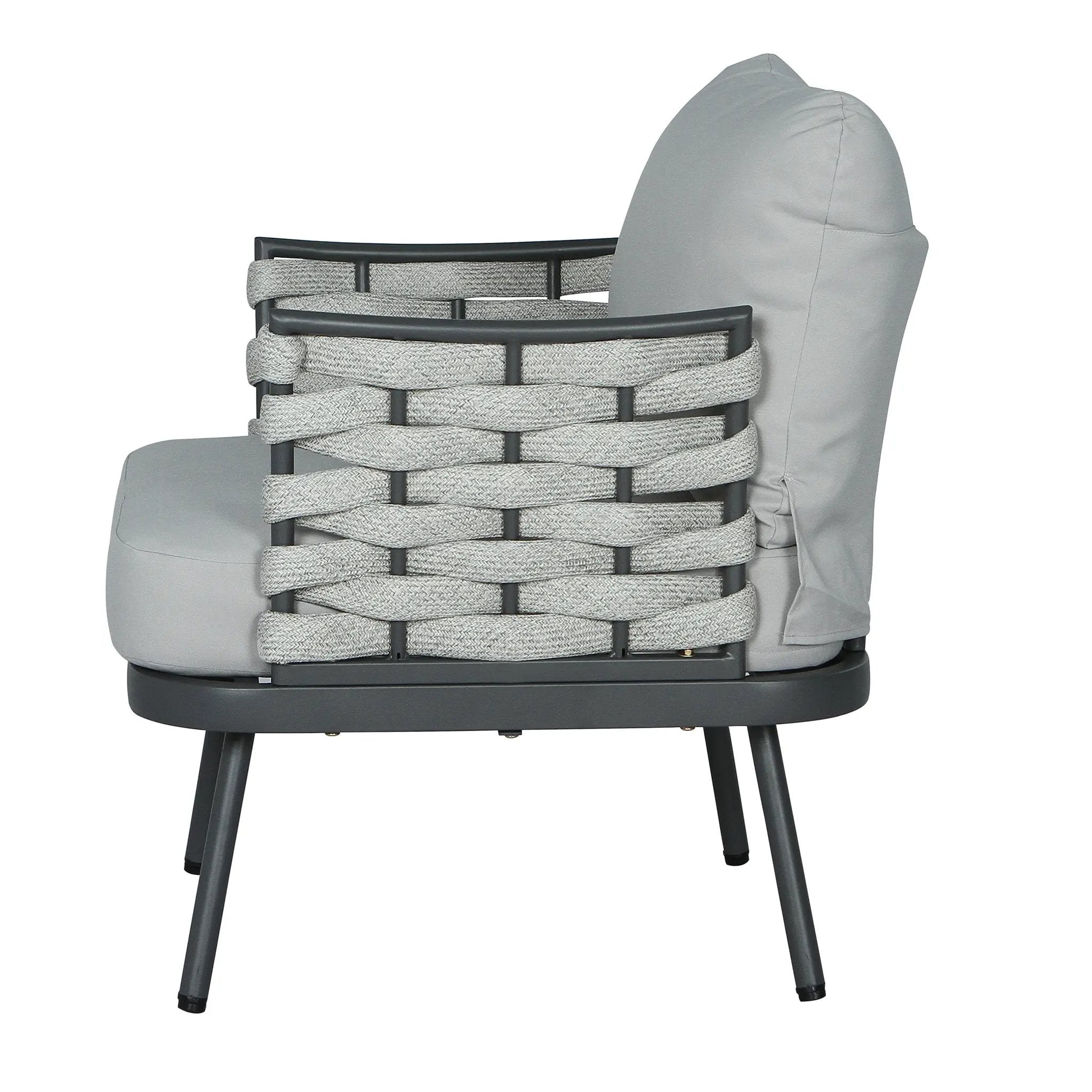 Mariano Steel 4-Pieces Conversation Set by HouseOfZazla