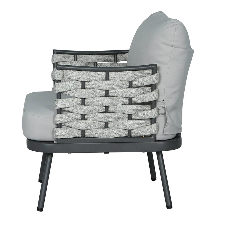 Mariano Steel 4-Pieces Conversation Set by HouseOfZazla