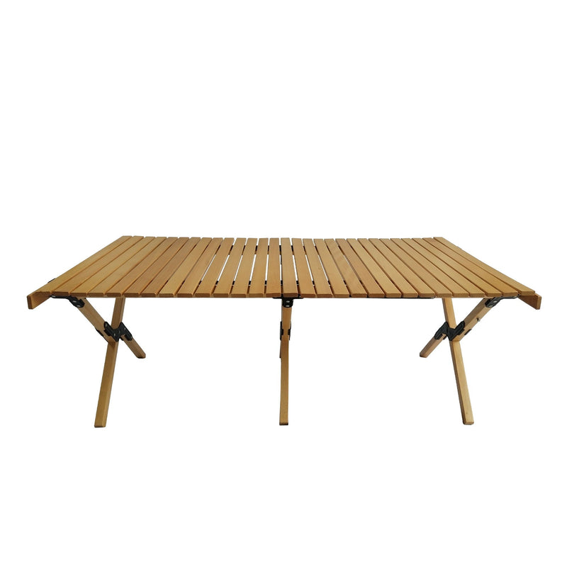 Multi-Function Wooden Foldable Portable Patio Dining Table, Indoor And Outdoor Universal - Natural by Unique Piece Furniture