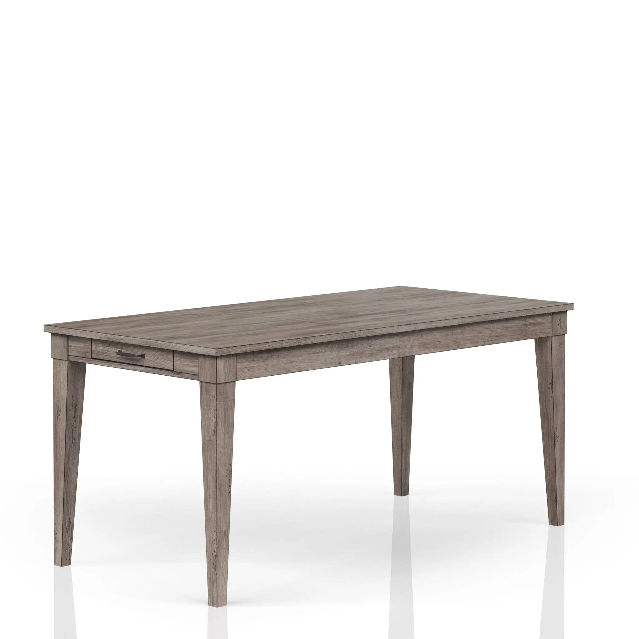Rustic Dining Table 2 Storage Drawers And Leaf - Gray by Unique Piece Furniture
