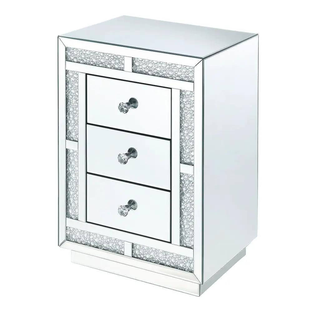 Mallika - Accent Table - Mirrored & Faux Crystals by Unique Piece Furniture