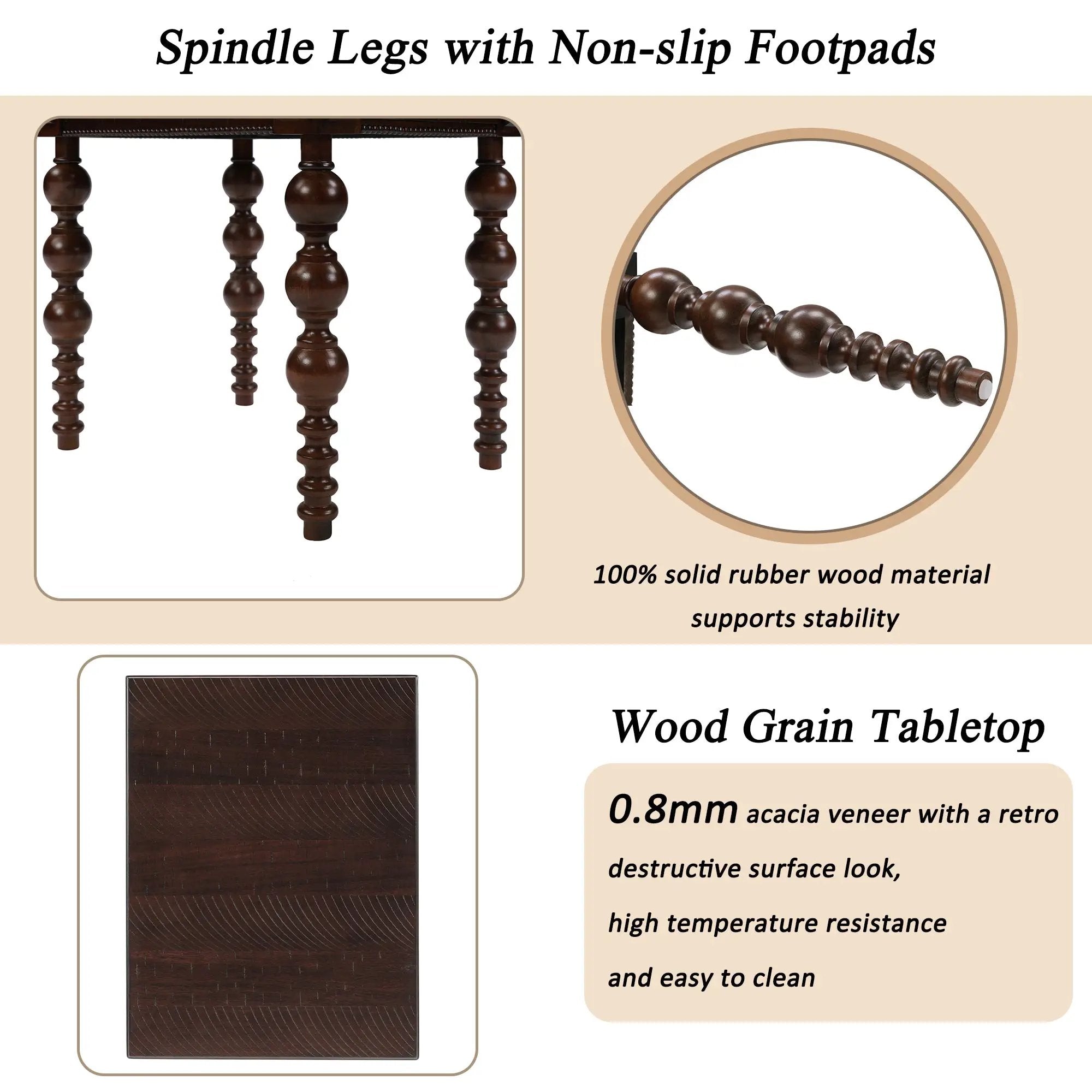 Solid Wood End Table with Drawer in Espresso Finish by HouseOfZazla