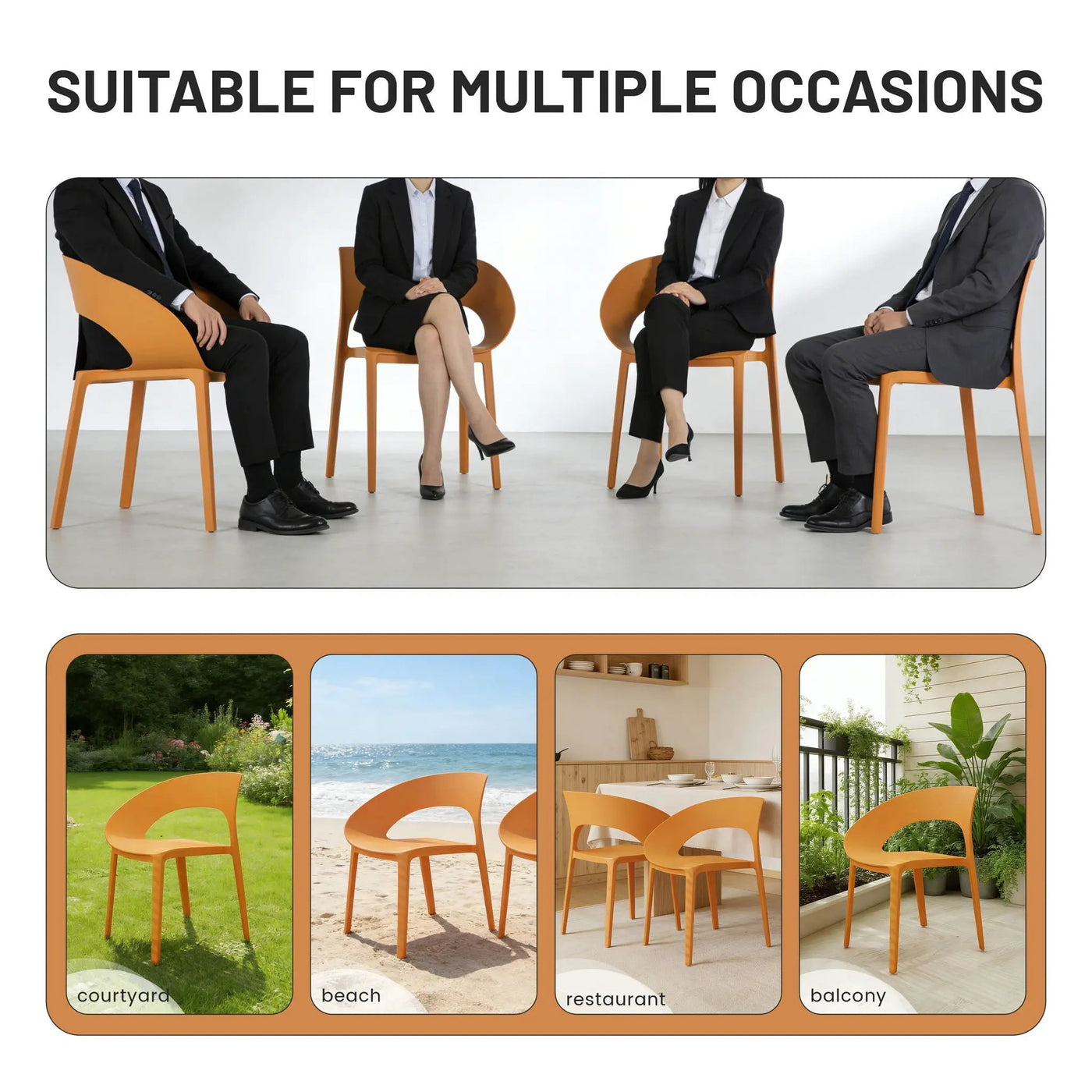 4 Piece Set Of Modern Designed Single Chairs With Folding Square Table by HouseOfZazla