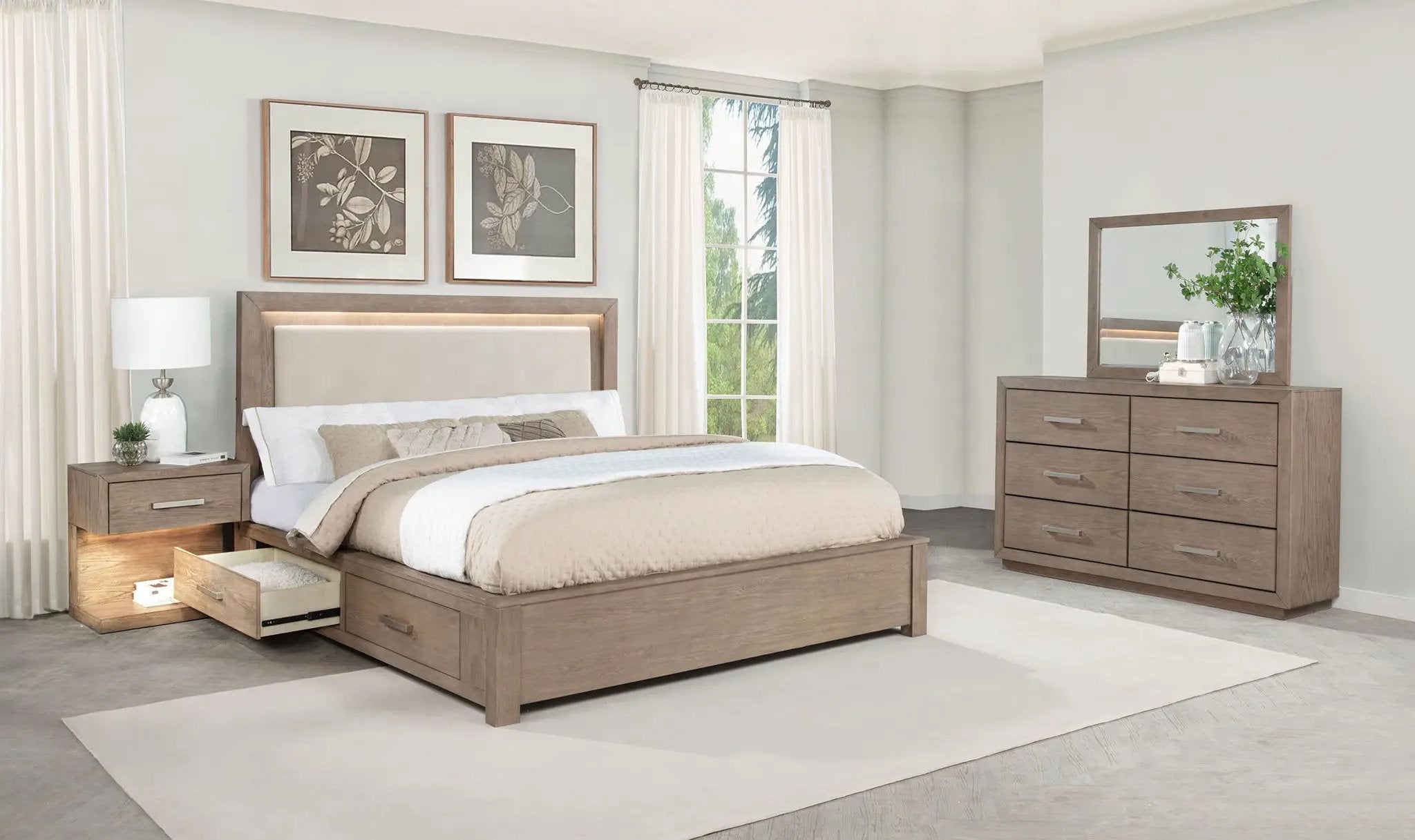 Kenora 4-piece California King Bedroom Set Barley Brown by Unique Piece Furniture