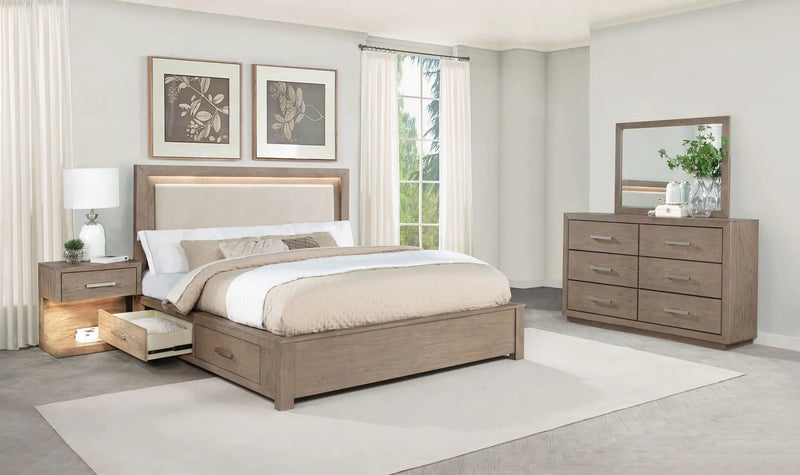 Kenora 4-piece California King Bedroom Set Barley Brown by Unique Piece Furniture