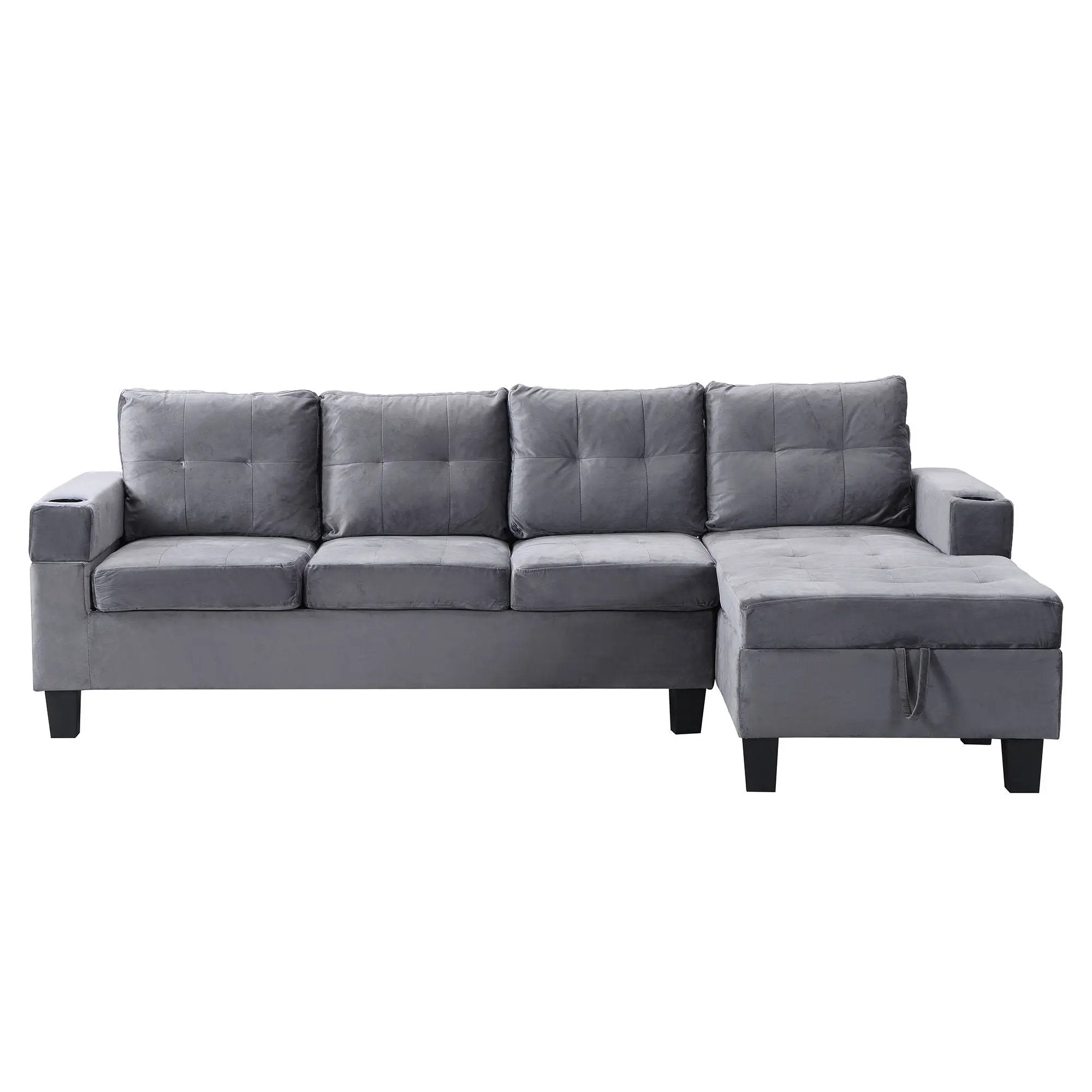 Modern Sectional Sofa Set With L Shape Chaise Lounge And Storage by Unique Piece Furniture