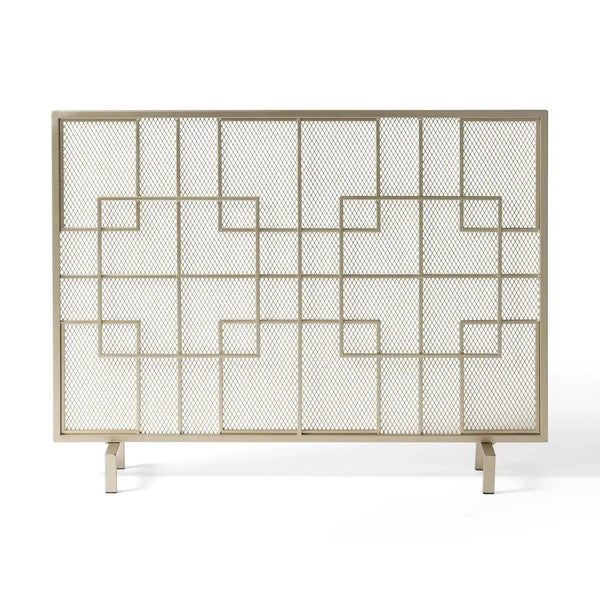 Dorothy Modern Single Panel Iron Fire Screen