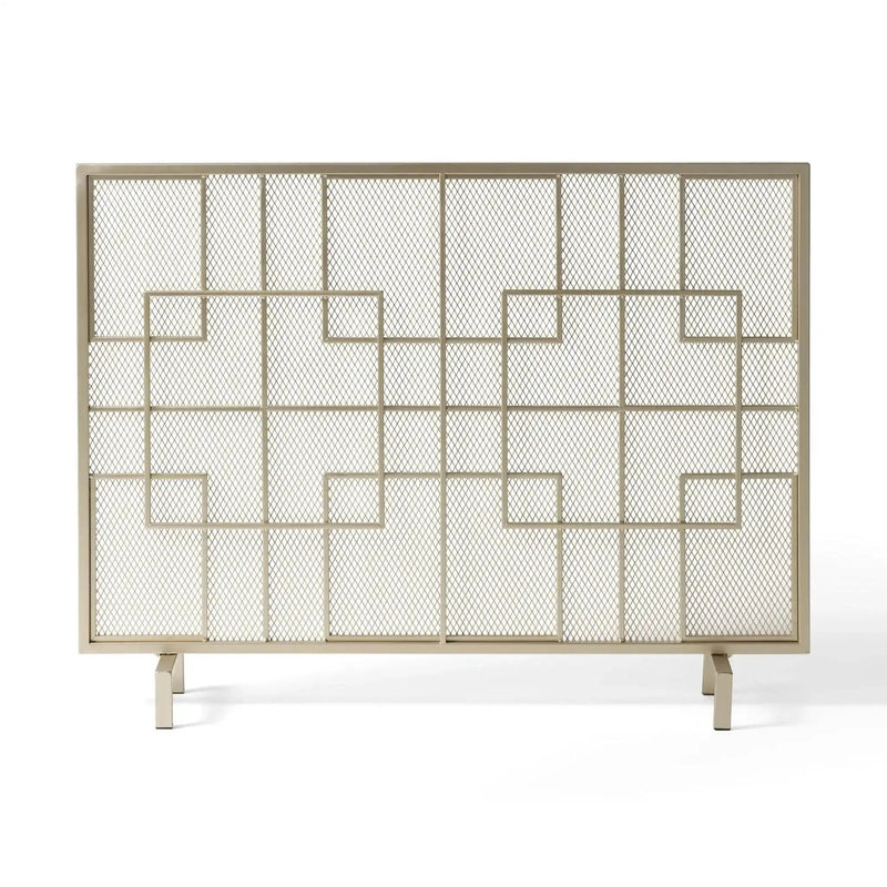 Dorothy Modern Single Panel Iron Fire Screen by HouseOfZazla