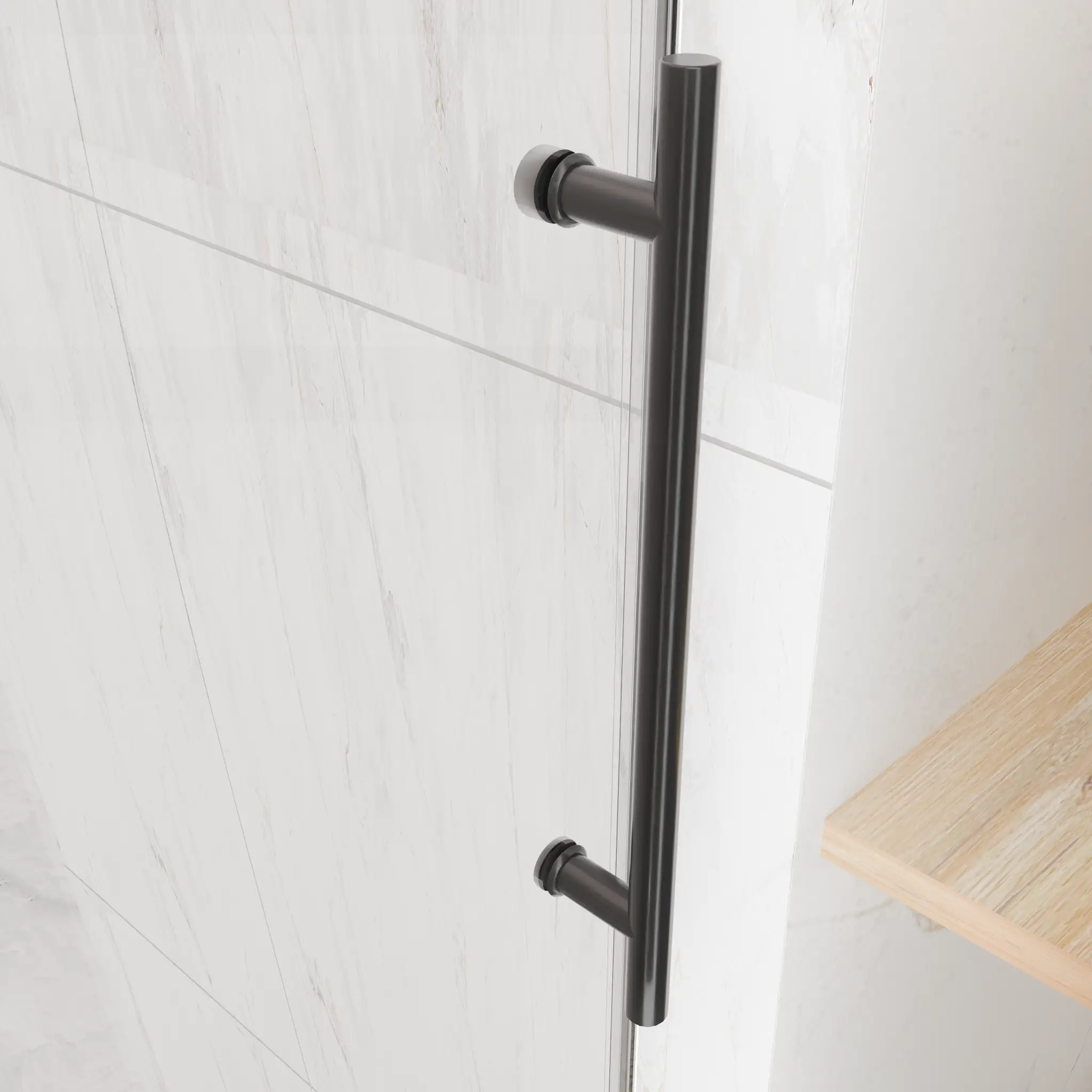 56-60"W x 76"H Frameless Sliding Shower Door with Premium Tempered Glass by HouseOfZazla