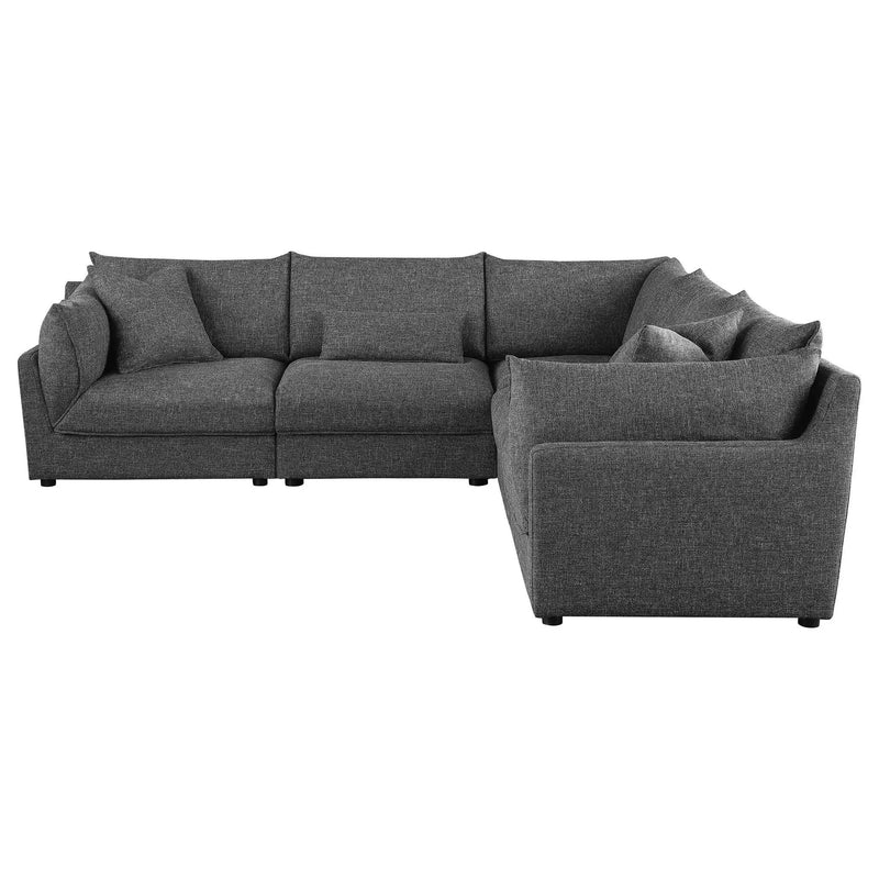 Sasha 5-piece Upholstered Modular Sectional Barely Black by Unique Piece Furniture