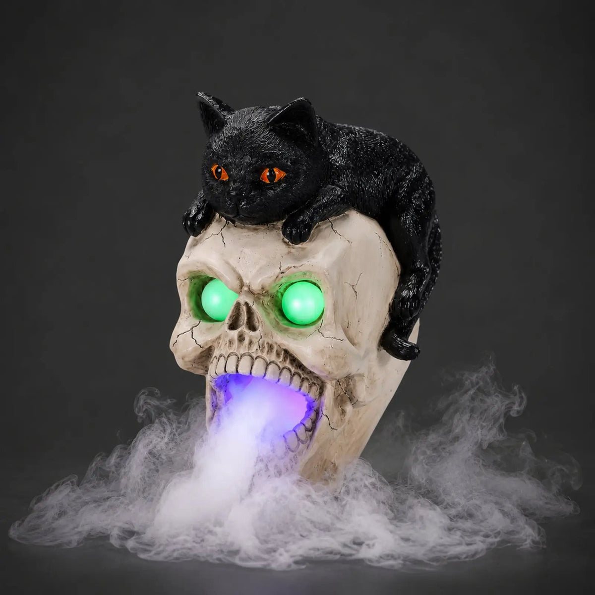 Halloween Cat Skull Statue by HouseOfZazla