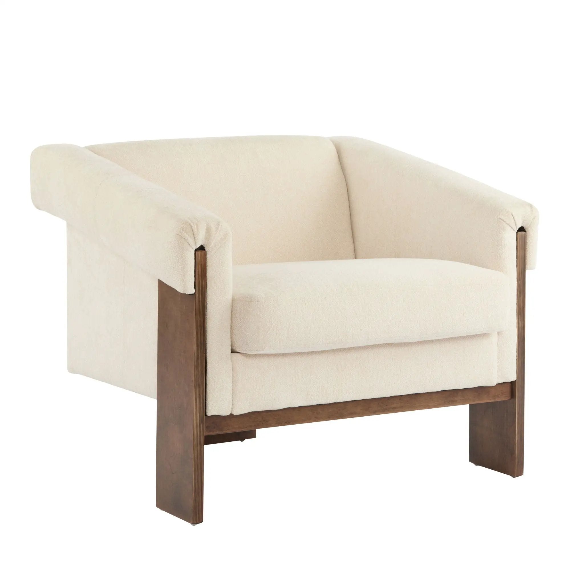 Sierra - Vintage Modern Accent Chair With Deep Cushions And Wide Armrests by HouseOfZazla