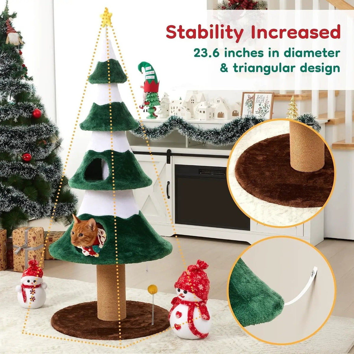 62" Cat Tree with Heavy Duty Base by HouseOfZazla