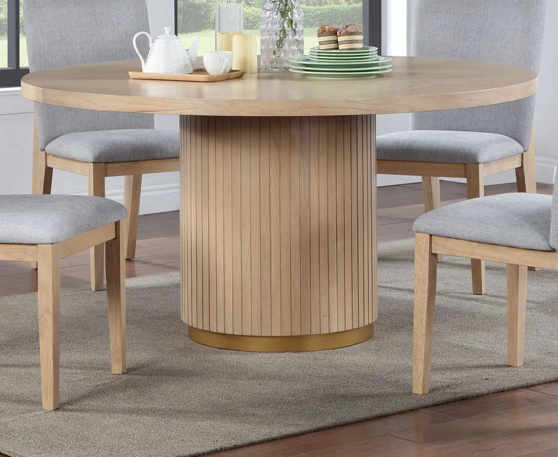 Caspian - Wide Dining Table - Oak Finish by Unique Piece Furniture