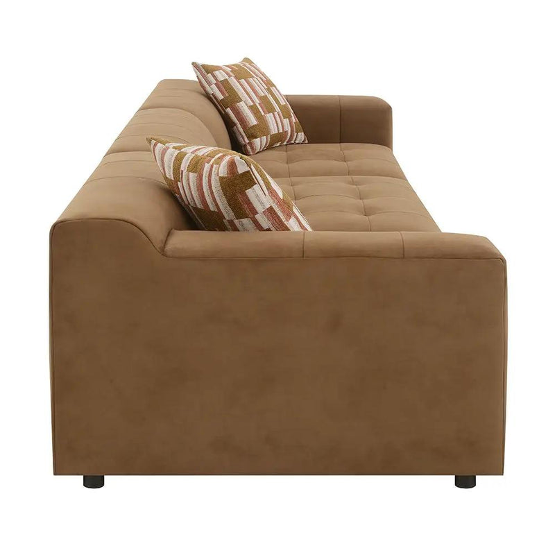 Zoey - Modular - RF Arm Chair With Pillow - Chocolate Suede by Unique Piece Furniture