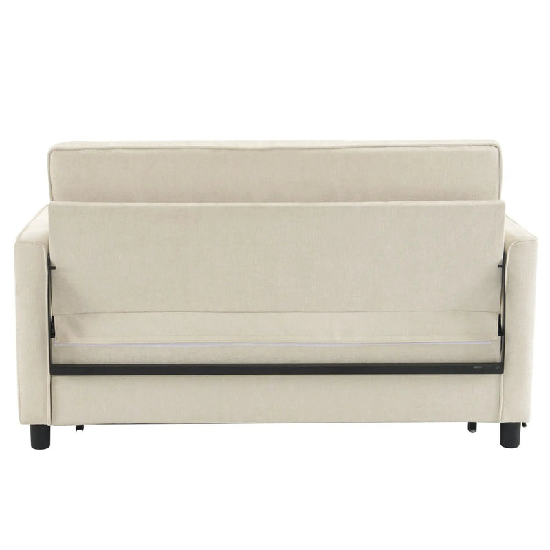 Pull-Out Sleeper Sofa With Reversible Backrest Cushion, Side Pockets, 2 USB Ports And A Phone Holder For Living Room by HouseOfZazla