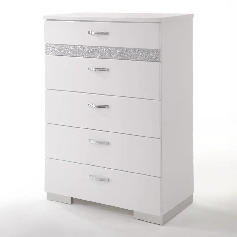 Naima II - Chest - White High Gloss by Unique Piece Furniture