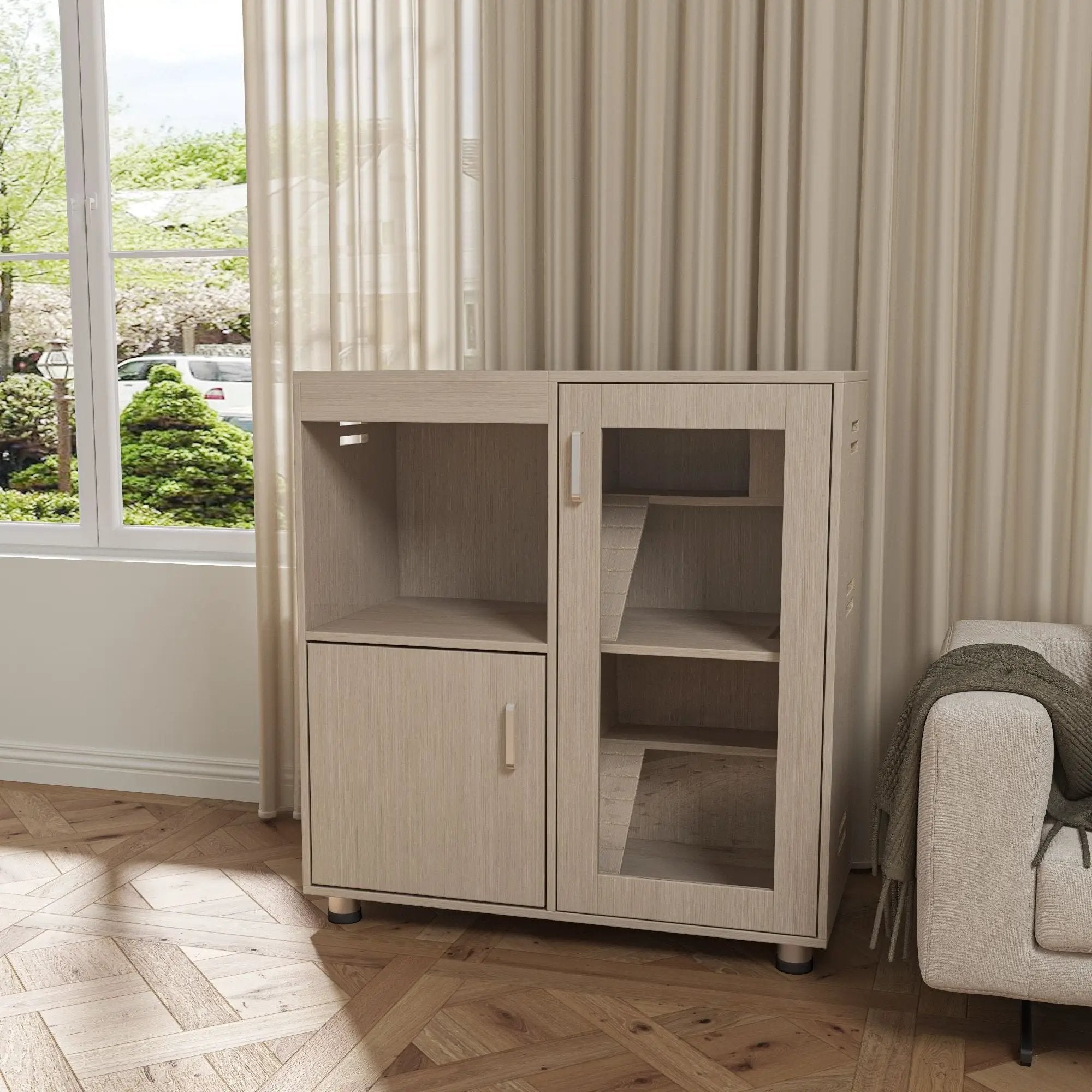 4 Tier Hamster Cage With Acrylic Windows And Storage Cabinet by HouseOfZazla