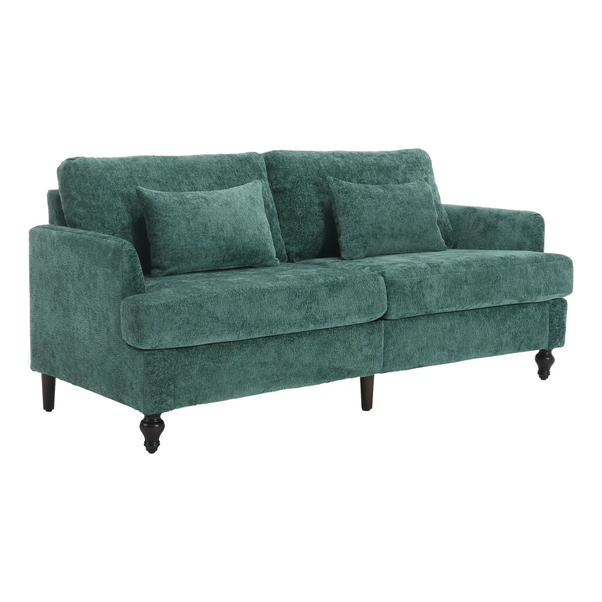 Mid Century Modern Fabric Loveseat Sofa, 2 Seat Upholstered Couch by HouseOfZazla