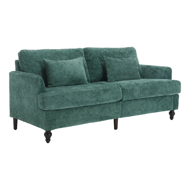 Mid Century Modern Fabric Loveseat Sofa, 2 Seat Upholstered Couch by HouseOfZazla